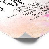 Wasserfarbenleder Hochzeit Die Bar ist ein offenes Poster (Ecke)