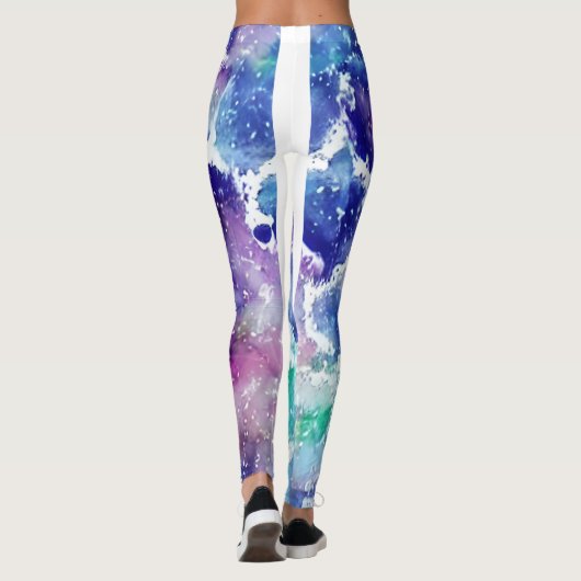 Wasserfarbenleder Leggings (Rückseite)