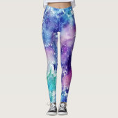 Wasserfarbenleder Leggings (Vorderseite)
