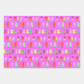 Wasserfarbenlederchen Handgemalte Regenbogen Geschenkpapier Set (Vorderseite 3)