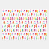 Wasserfarbenlederchen Handgemalte Regenbogen Geschenkpapier Set (Vorderseite 2)