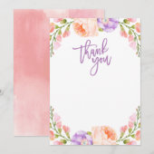 Wasserfarbenleere Dankeschön Karte (Vorne/Hinten)