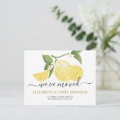 Wasserfarbenlehre Wir haben den Adresswechsel vers Ankündigungspostkarte (Stehend Vorderseite)