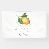 Wasserfarbenlemon 1. Geburtstag Party Banner (Horizontal)