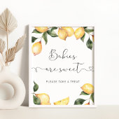 Wasserfarbenlemon Die Babys sind süß und nehmen ei Poster