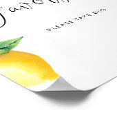 Wasserfarbenlemon-Favoriten. Zitrusfrüchte Poster (Ecke)