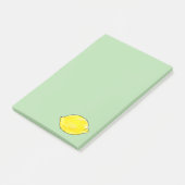 Wasserfarbenlemon in Grün Post-it Klebezettel (angewinkelt)