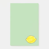 Wasserfarbenlemon in Grün Post-it Klebezettel (Vorderseite)