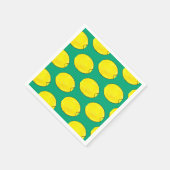 Wasserfarbenlemon in Grün Serviette (Ecke)