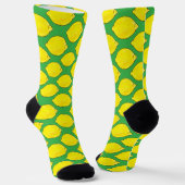 Wasserfarbenlemon in Grün Socken (Gewinkelt)