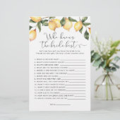 Wasserfarbenlemon Wer das beste Spiel der Braut ke (Stehend Vorderseite)