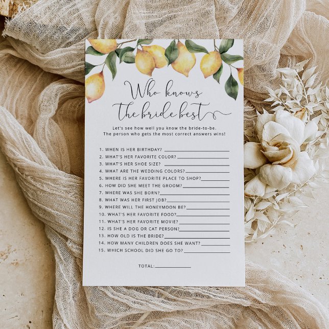 Wasserfarbenlemon Wer das beste Spiel der Braut ke (Von Creator hochgeladen)