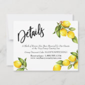Wasserfarbenlemonen Hochzeitdetails - Typografie Save The Date (Vorderseite)