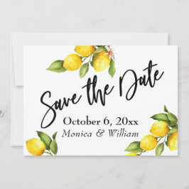 Wasserfarbenlemonen Save the Date Typografie