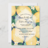 Wasserfarbenlemonen zu den Einladungen für Hochzei (Vorderseite)