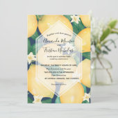 Wasserfarbenlemonen zu den Einladungen für Hochzei (Stehend Vorderseite)