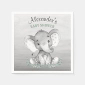 Wasserfarbenlephant Babydusche Serviette (Vorderseite)