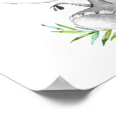 Wasserfarbenlephant Boy Baby Showbanner Poster (Ecke)