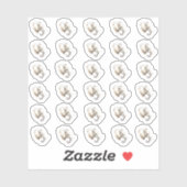 Wasserfarbenlephant Kopf Mini Sticker (Blatt)