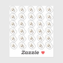 Wasserfarbenlephant Kopf Mini Sticker