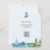 Wasserfarbenleuchte Leuchtturm Kinderdusche für Wa Einladung (Rückseite)