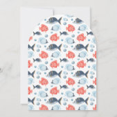 Wasserfarbenleuchte Leuchtturm Nautical Navy Kinde Einladung (Rückseite)