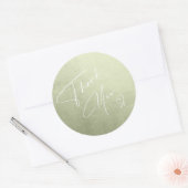 Wasserfarbenleuchte Vielen Dank, dass Sie Grün ID7 Runder Aufkleber (Umschlag)