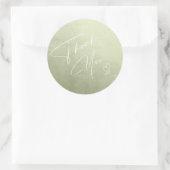 Wasserfarbenleuchte Vielen Dank, dass Sie Grün ID7 Runder Aufkleber (Tasche)