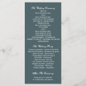 Wasserfarbenleuchten Palms Beach Hochzeitsprogramm Programm (Rückseite)