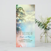 Wasserfarbenleuchten Palms Beach Hochzeitsprogramm Programm (Stehend Vorderseite)