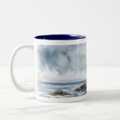 Wasserfarbenleuchter im Winter Zweifarbige Tasse (Links)