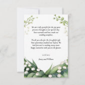 Wasserfarbenlilie der Hochzeit von Bridal Dankeskarte (Rückseite)