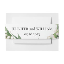 Wasserfarbenlilie der Hochzeitsfeier von Valley Br Einladungsbanderole