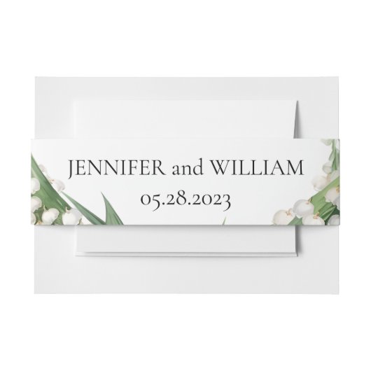 Wasserfarbenlilie der Hochzeitsfeier von Valley Br Einladungsbanderole (Vorderseite Beispiel)