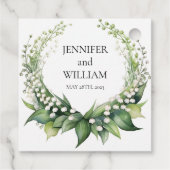 Wasserfarbenlilie der Hochzeitsfeier von Valley Br Geschenkanhänger (Rückseite)