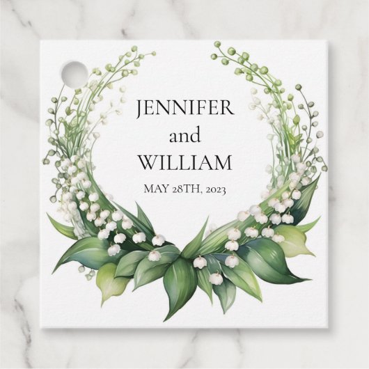 Wasserfarbenlilie der Hochzeitsfeier von Valley Br Geschenkanhänger (Vorderseite)