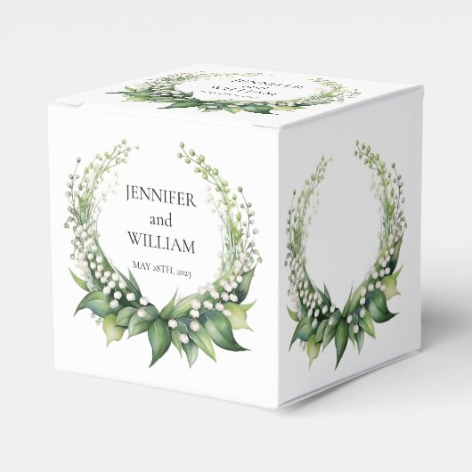Wasserfarbenlilie der Hochzeitsfeier von Valley Br Geschenkschachtel (Vorderseite)