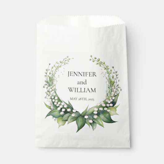 Wasserfarbenlilie der Hochzeitsfeier von Valley Br Geschenktütchen (Vorderseite)