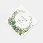 Wasserfarbenlilie der Hochzeitsfeier von Valley Br Serviette (Ecke)