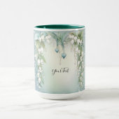 Wasserfarbenlilie des Tals Kaffeemaschine Tasse (Zentrum)