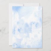 Wasserfarbenlily ist in Blau Einladung (Rückseite)