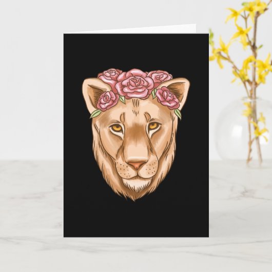Wasserfarbenlioness Karte (Gelbe Blume)