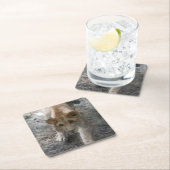 Wasserfarbenlioness Rechteckiger Pappuntersetzer (Vor Ort)