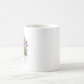 Wasserfarbenlope Bunny Rabbit mit Blume Kaffeetasse (Mittel)