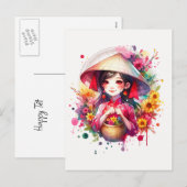 Wasserfarbenmagazin Feiertagspostkarte (Vorne/Hinten)