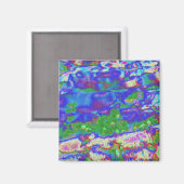 Wasserfarbenmagie, digitale abstrakte magnet (Vorderseite/Rückseite)