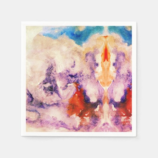 Wasserfarbenmagie Serviette (Vorderseite)