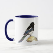Wasserfarbenmagpie, Vogel, Natur, Wildnis, Garten Tasse (Links)