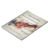 Wasserfarbenmalerei auf Violinplatten Notizblock (Linke Seite)