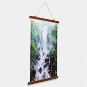 Wasserfarbenmalerei im Dunkeln Wandteppich Mit Holzrahmen (Gewinkelt)